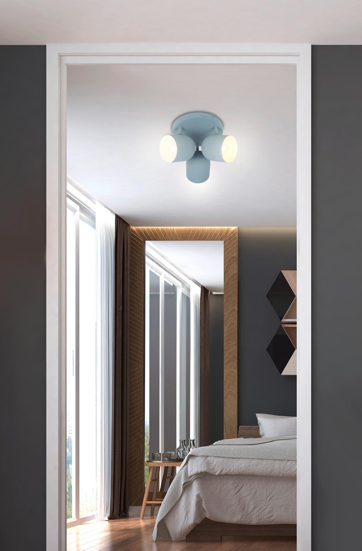 LAMPA REFLEKTOROWA 98-63236 - szary, Basics, metal (32/32/18cm)