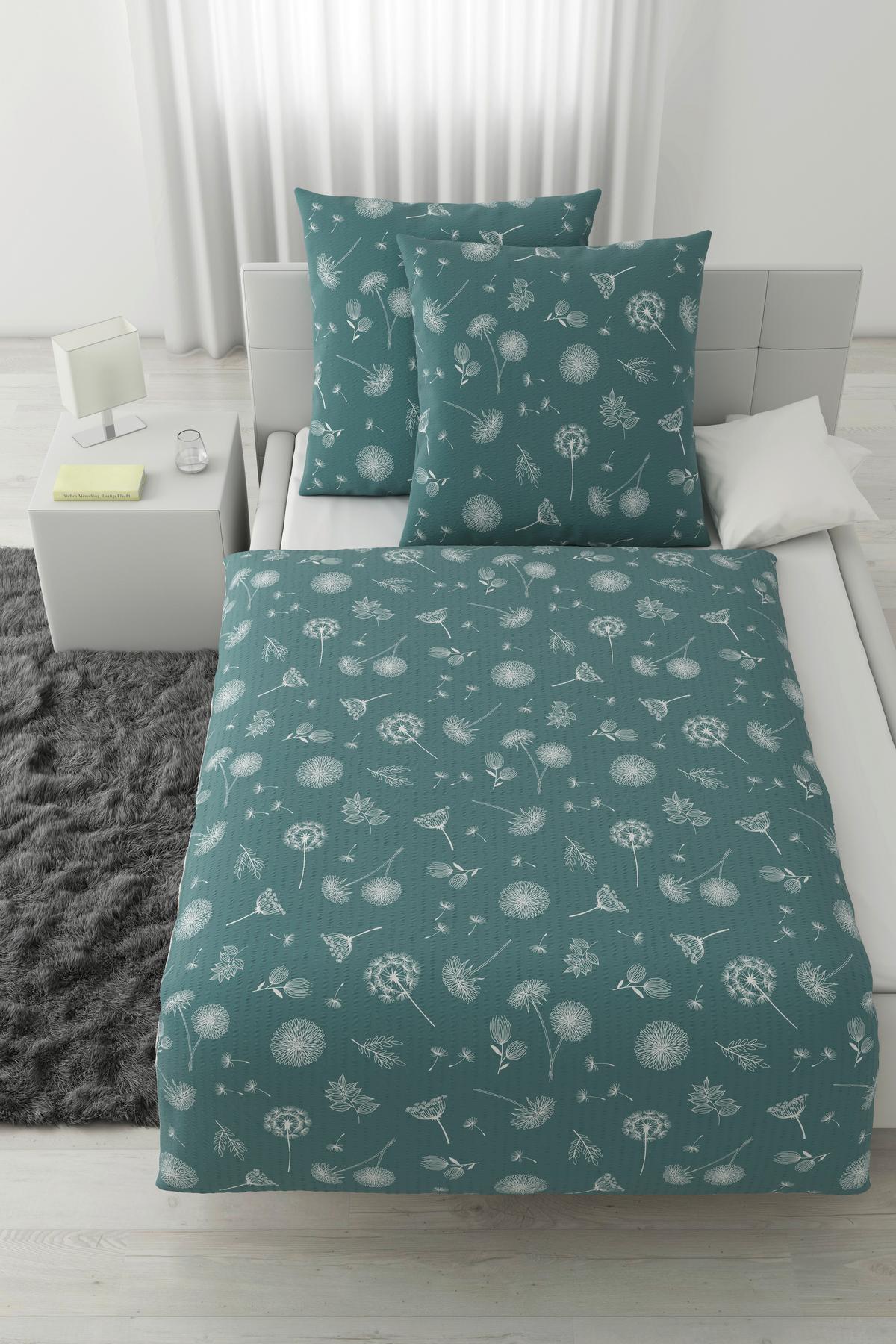 Bettwäsche Pusteblume XXL Blau ca. 200x200cm - Blau, KONVENTIONELL, Textil (200/200cm) - Modern Living