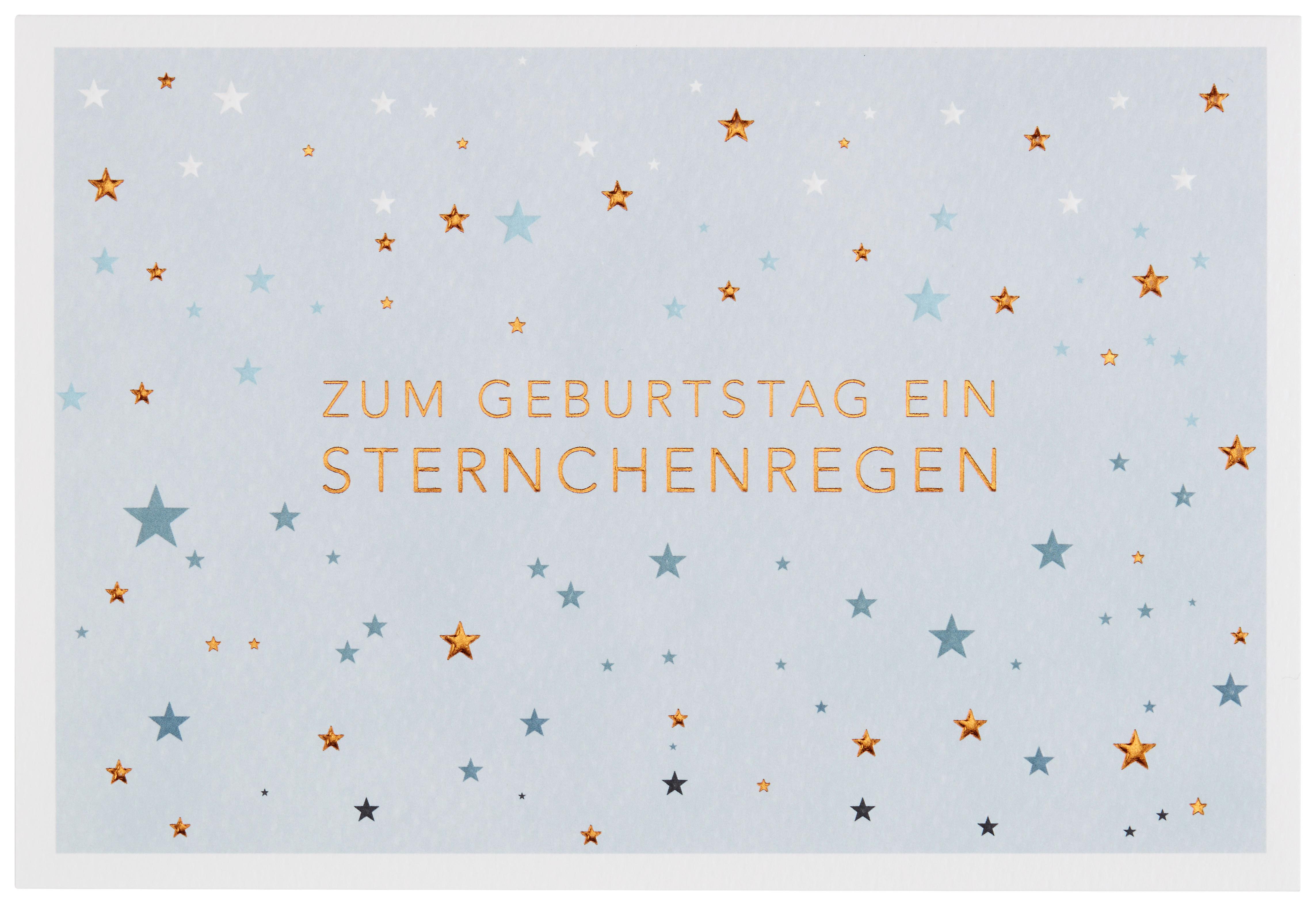 Glückwunschkarte Kupfergold in Blau - Multicolor, Basics, Papier (24/17,5cm)