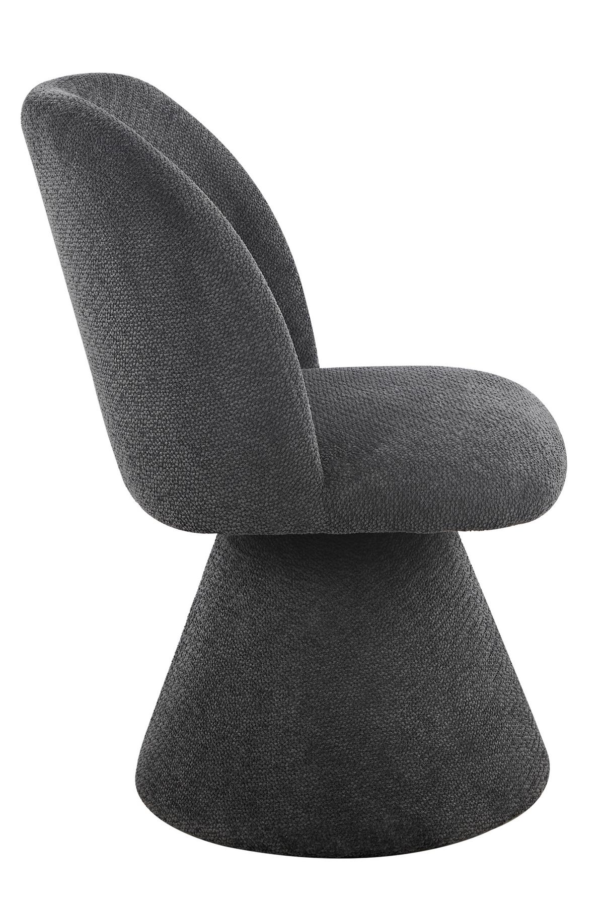 STUHL-SET BARI II S 2ER-SET - Anthrazit, MODERN, Textil/Metall (54/84/61cm) - MID.YOU