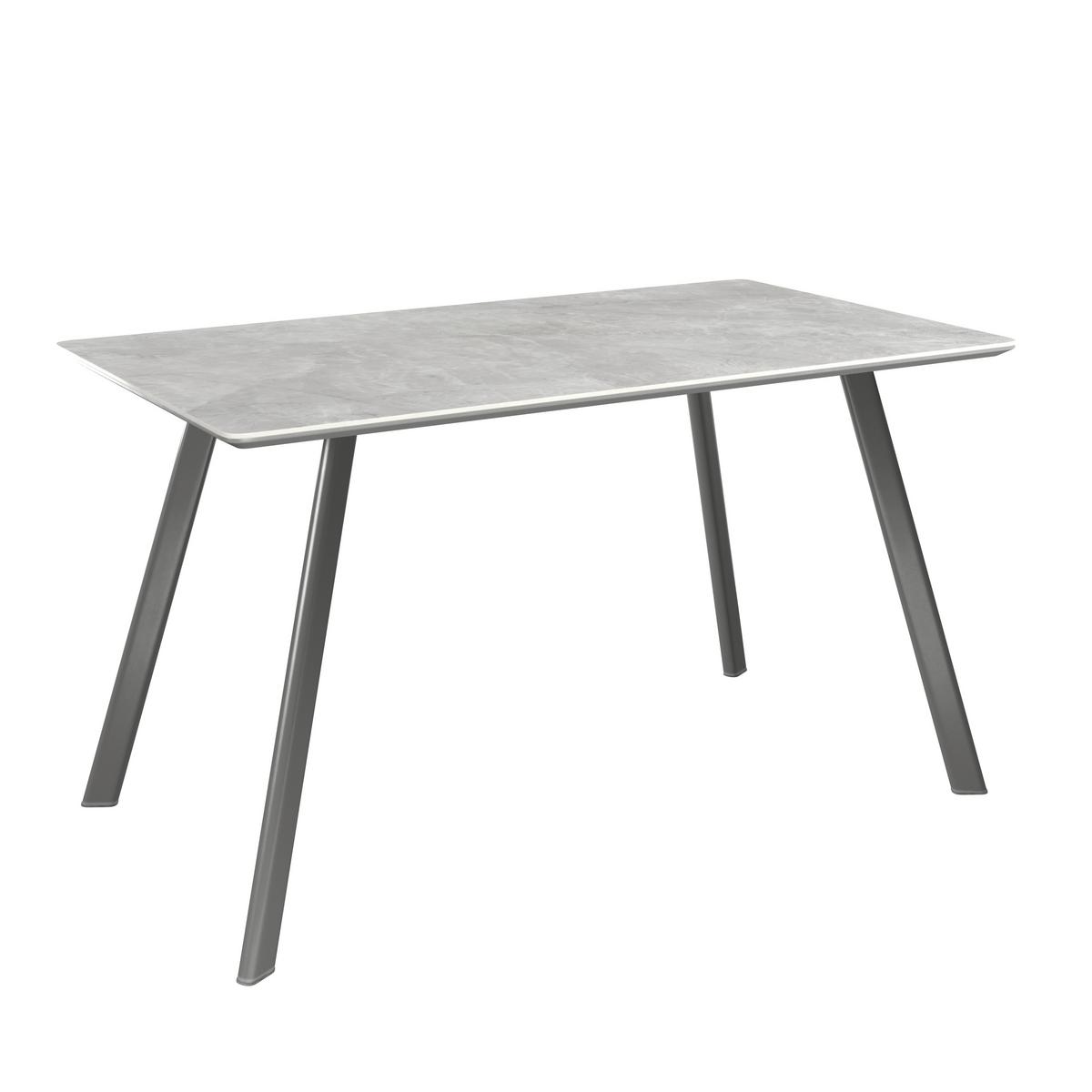 Jedilna Miza George, Črna, Siva, 140x80 - siva/črna, Konvencionalno, kovina/leseni material (140/76/80cm) - Mömax
