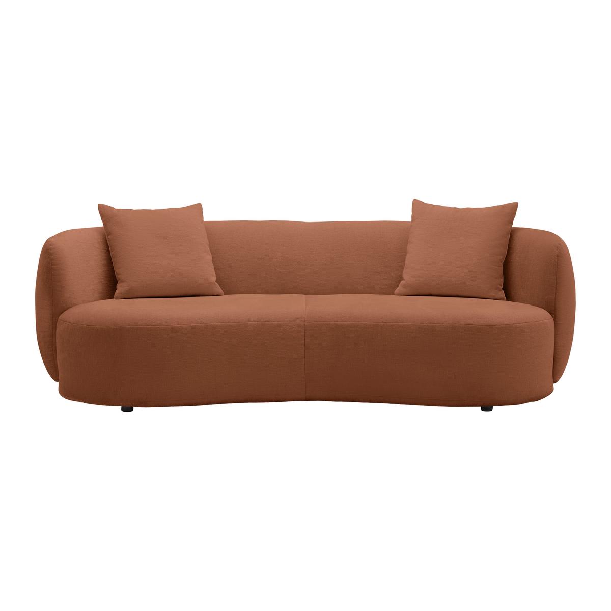 Bigsofa Leonas Kupferfarben - Schwarz/Kupferfarben, MODERN, Kunststoff/Textil (235/72/110cm) - Premium Living