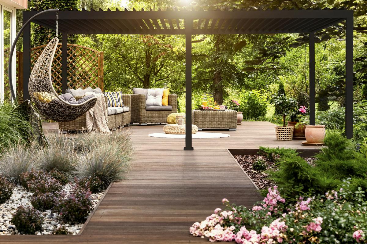 Pergola Deluxe ca. 600x250x300 cm Anthrazit - Anthrazit, MODERN, Metall (600/250/300cm) - Gardenson