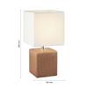 BORDSLAMPA WANDA - beige/mörkbrun, Modern, textil/keramik (15,5/28,5cm) - Mömax