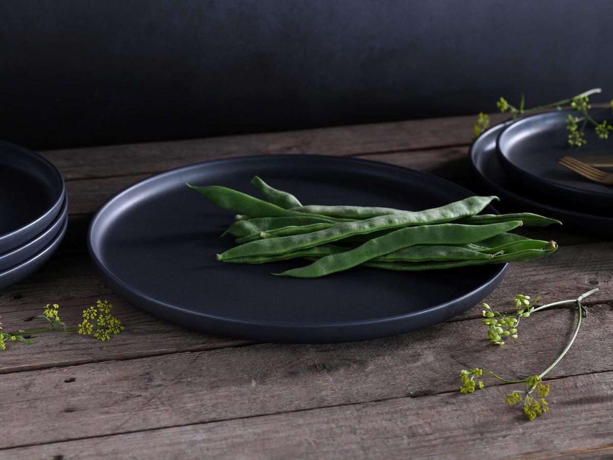 Kombinirani Servis Uno Black, 8-Delni - črna, Basics, keramika - Creatable