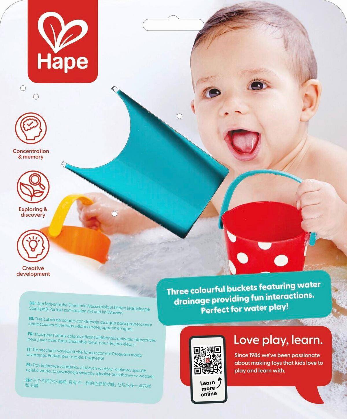 Fürdőjáték Hape - többszínű, Basics, műanyag (24,3/23,8/10,3cm) - Hape