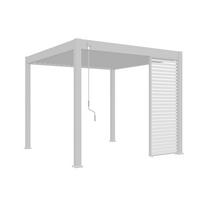Pavillon-Seitenteil ca. 113x235 cm Aluminium Weiß - Weiß, Basics, Metall (113/235/8cm) - Gardenson