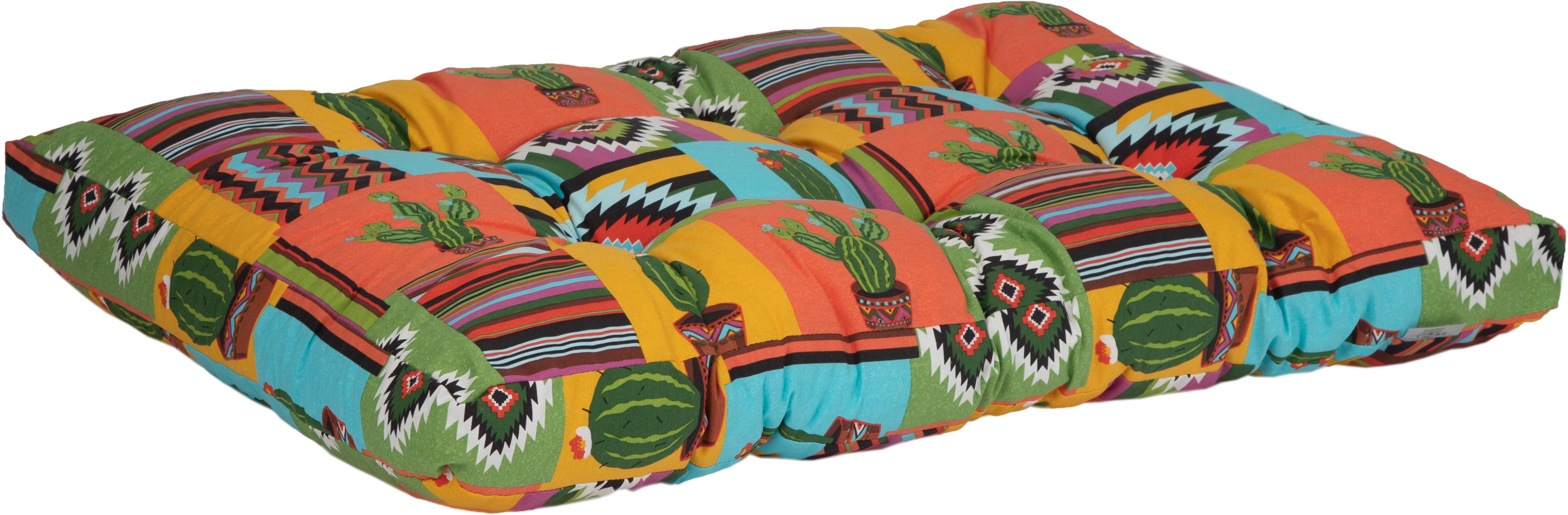 Loungekissen ca. 120x80 cm Mexiko - Multicolor, Basics, Textil (120/80/16cm) - Gardenson