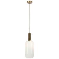 Lampă suspendată Sinopia - alb/auriu, Basics, sticlă/metal (14,5/28,5cm)