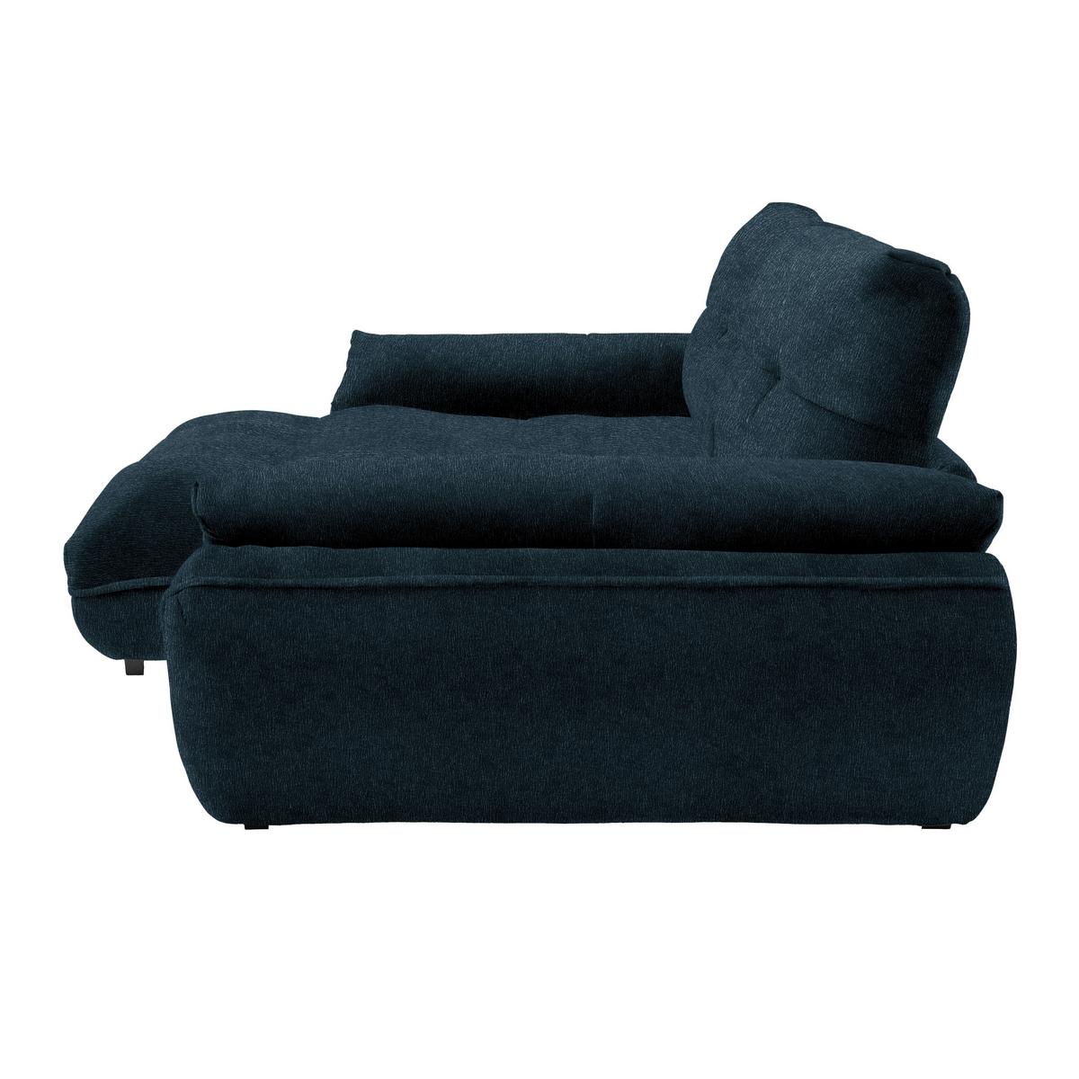 Wohnlandschaft Vivo Royalblau - Royalblau/Schwarz, MODERN, Kunststoff/Textil (179/63/317cm) - Premium Living