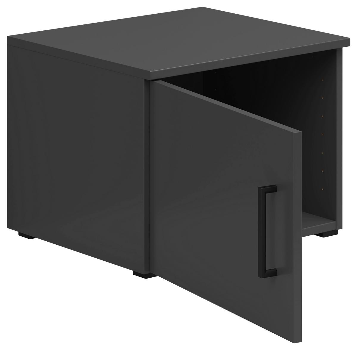 Aufsatzschrank Multistauraum Graphitfarben - Graphitfarben/Schwarz, Modern, Holzwerkstoff/Kunststoff (45/35/40cm) - Premium Living