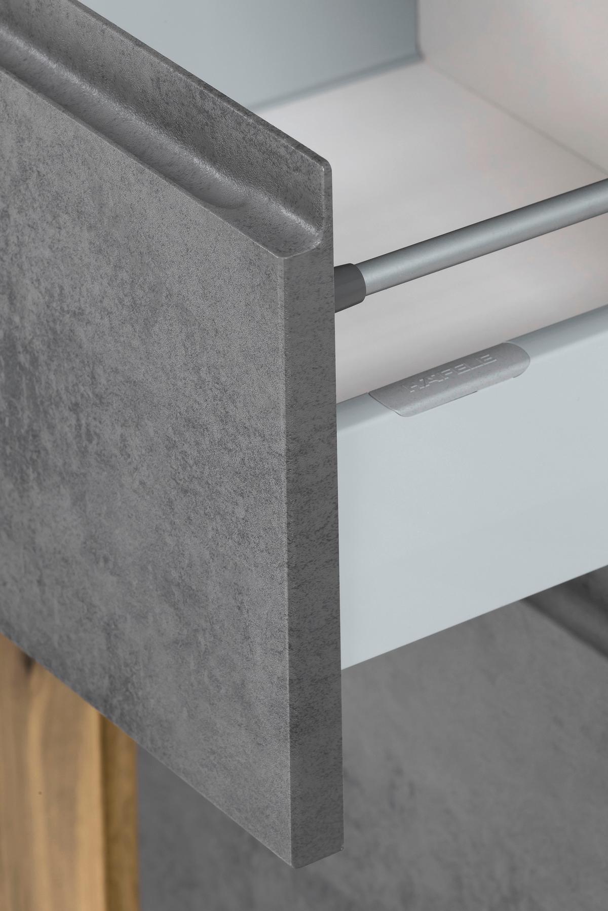 Hochschrank Varese ca. 65x180 cm Hellgrau/Eiche - Eiche Wotan/Hellgrau, MODERN, Holzwerkstoff (65/180/35cm) - Held