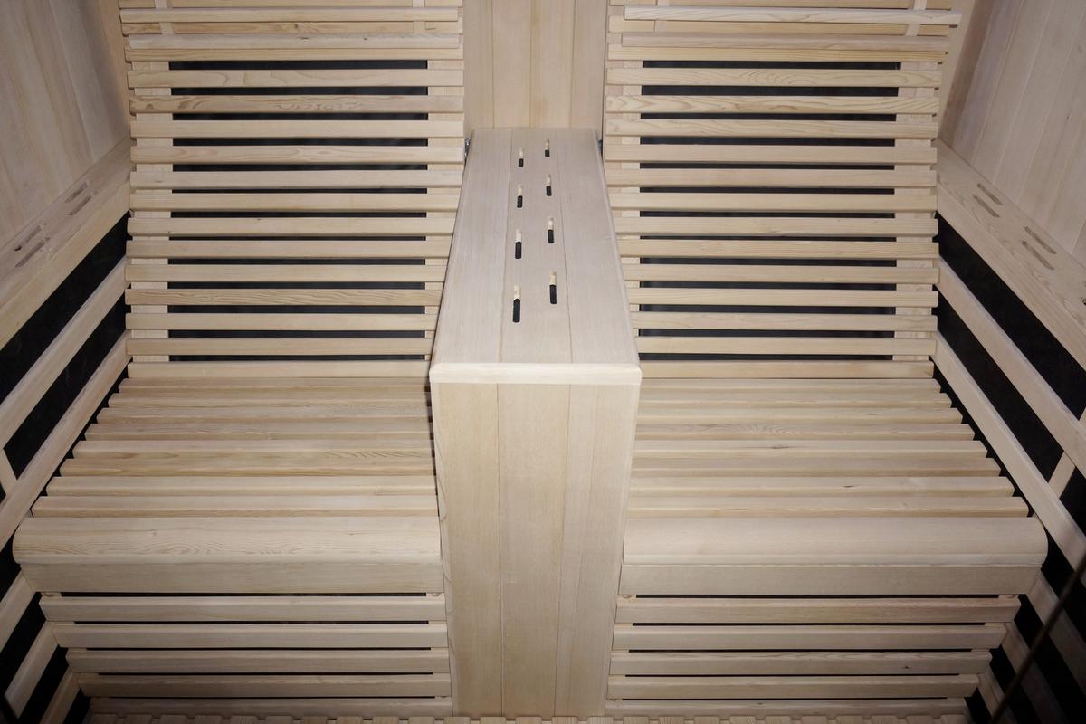 Infrarotkabine Carbon 2 in Braun ca. 180x195x150cm - Naturfarben, Basics (180/195/150cm) - Sanotechnik