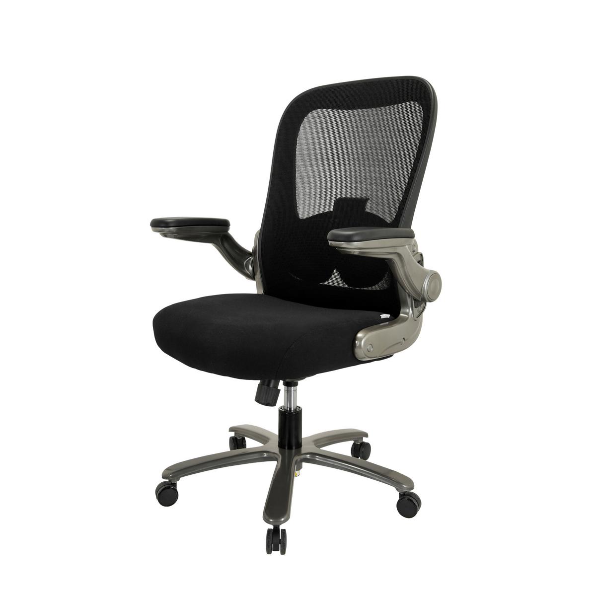 Pisarniški Stol Instructor T I, Črna - srebrne barve/črna, Basics, kovina/umetna masa (75/122/68cm) - MID.YOU