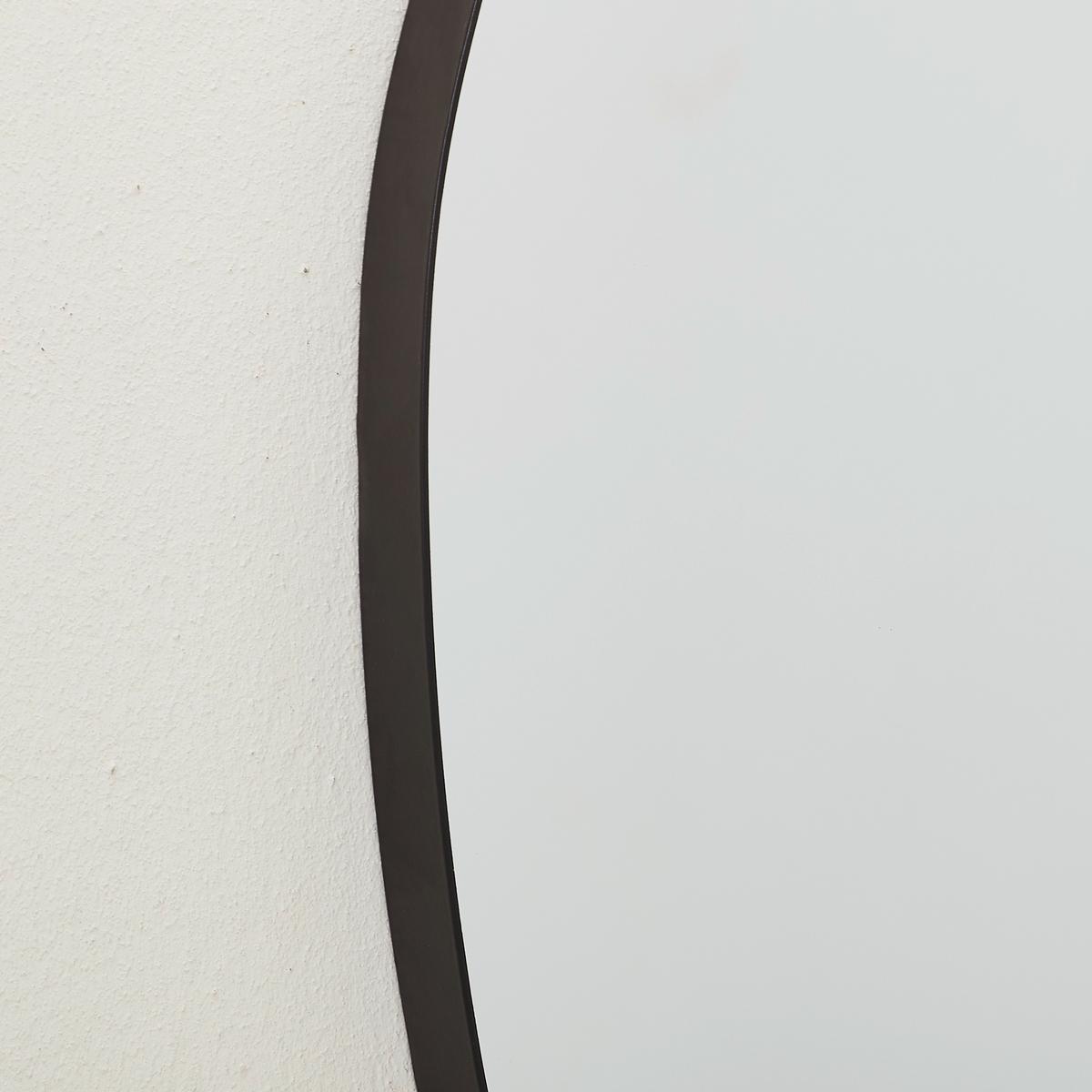 LUSTRO ŚCIENNE WANDSPIEGEL - czarny, Design, materiał drewnopochodny/metal (52/87/2.5cm) - MID.YOU