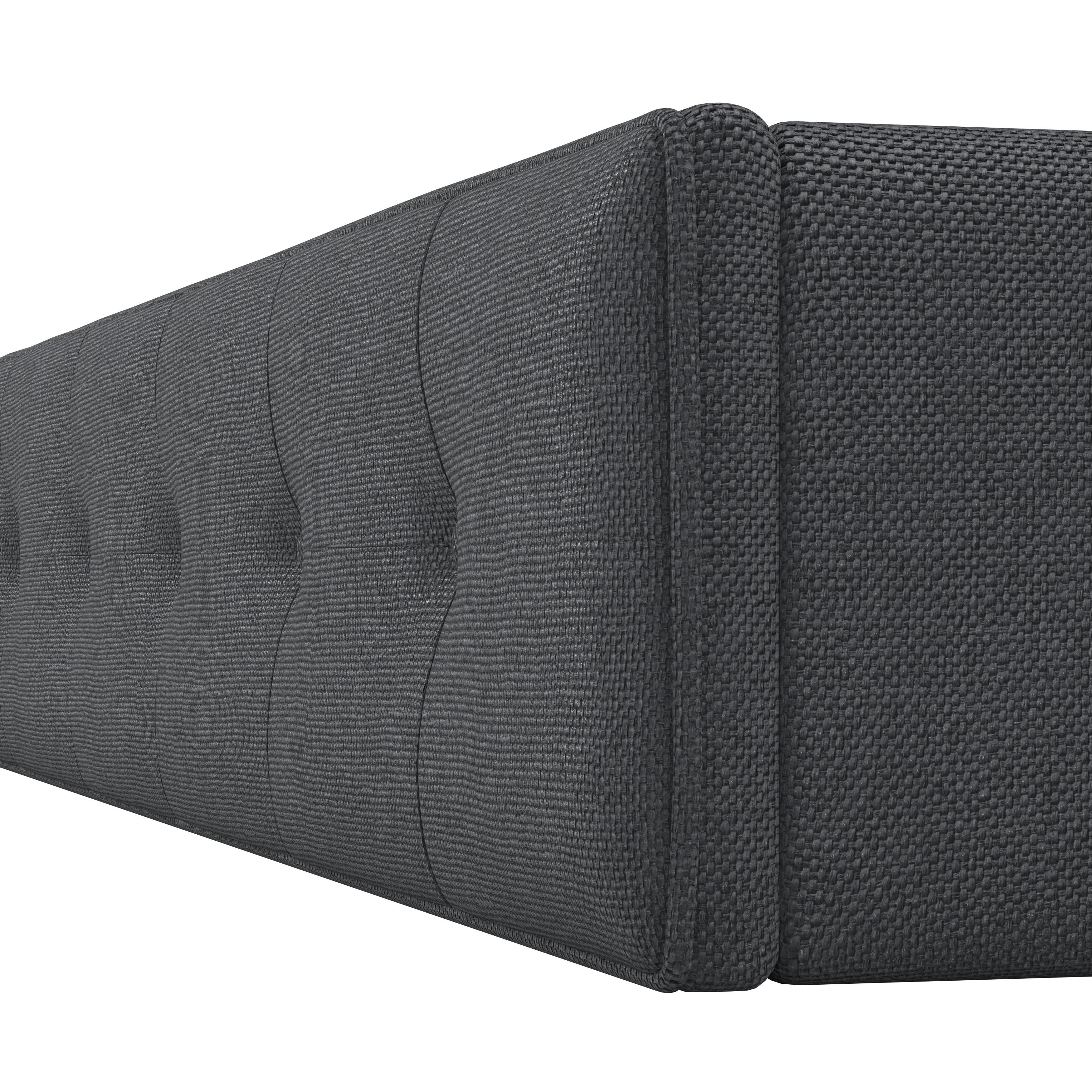 STOPPAD SÄNG JULIE - mörkgrå/svart, Modern, metall/trämaterial (180/200cm) - Bessagi Home