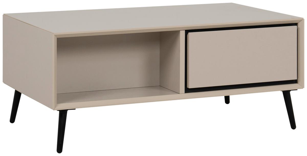 STOLIK KAWOWY ARONA - czarny/kolor piaskowy, Konventionell, materiał drewnopochodny/tworzywo sztuczne (94/40/50cm) - Livetastic