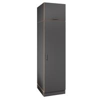 Wäscheschrank Rislo - Honigeiche/Anthrazit, Trend, Holzwerkstoff/Kunststoff (50/200/60cm) - MID.YOU
