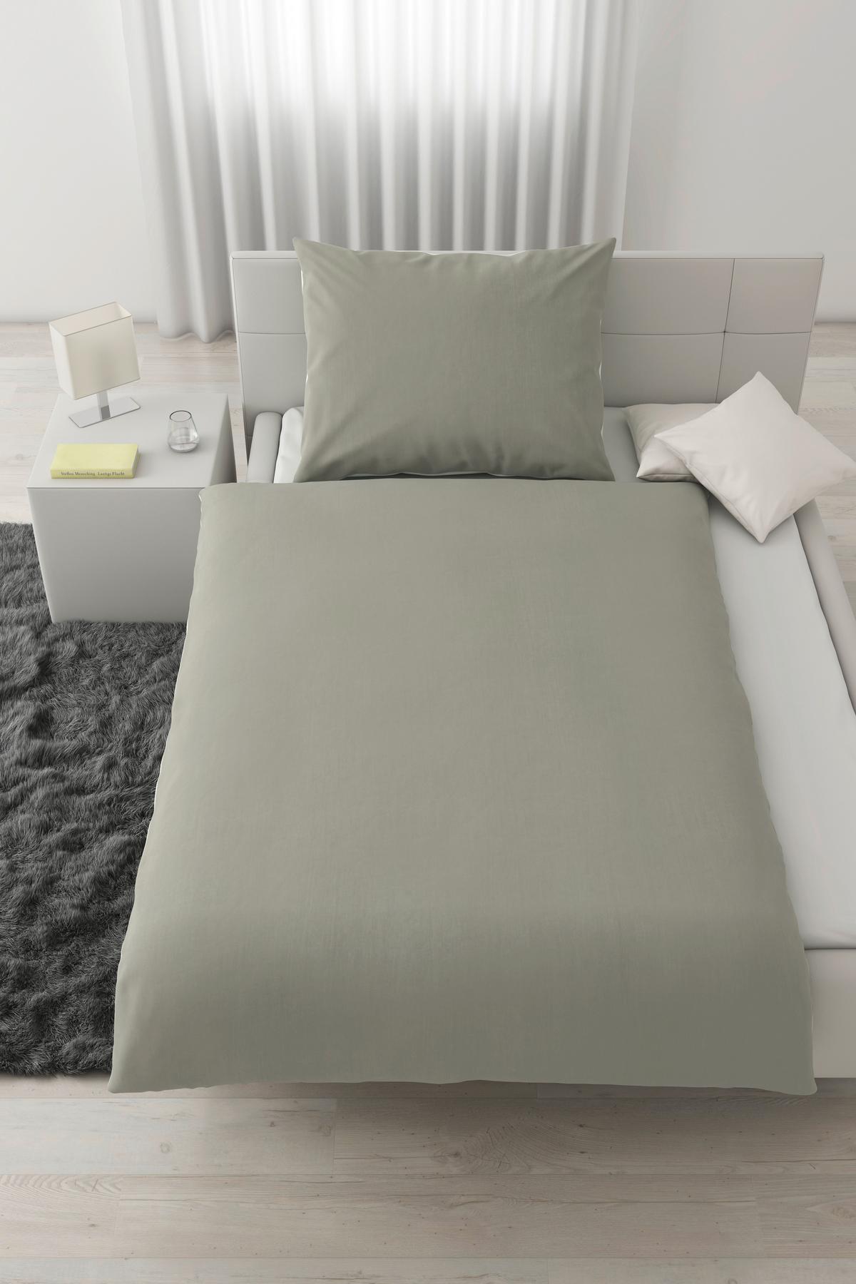 BETTWÄSCHESET ANNIKA - Hellgrün/Grün, Textil (160/210cm) - Modern Living