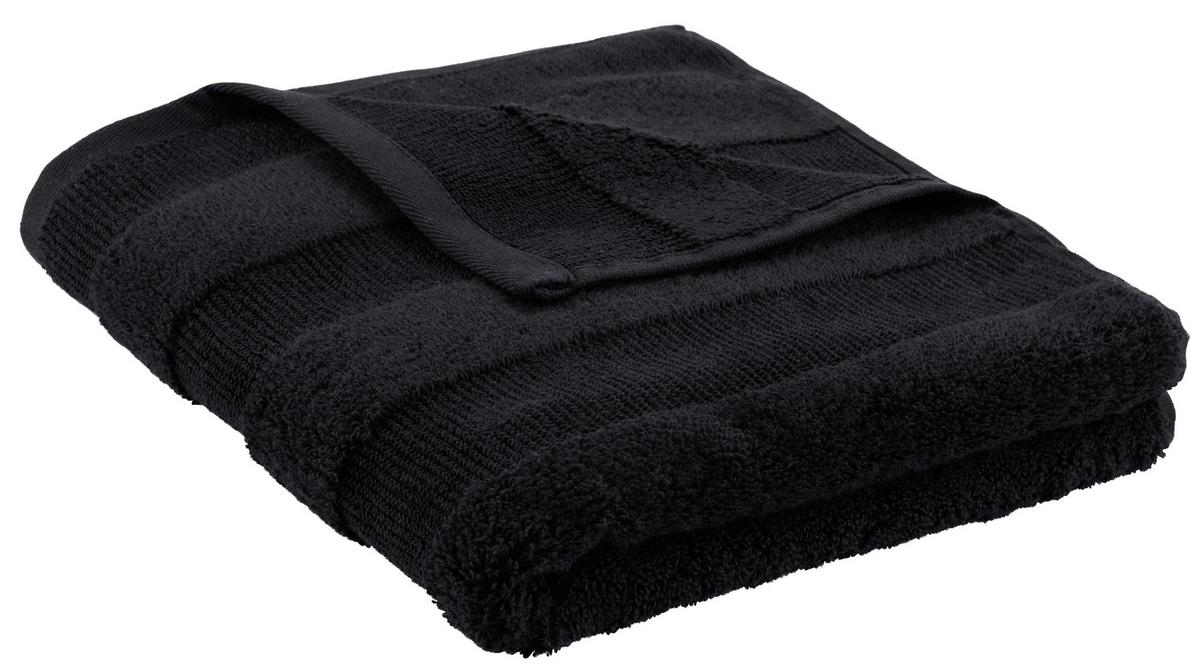Handtuch Chris in Schwarz ca. 50x100cm - Schwarz, Textil (50/100cm) - Premium Living