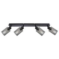 Strahler Hadera in Schwarz max. 15 Watt - Schwarz, Modern, Glas/Metall (67/9/21,5cm) - Modern Living