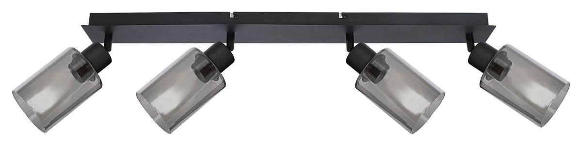 Strahler Hadera in Schwarz max. 15 Watt - Schwarz, Modern, Glas/Metall (67/9/21,5cm) - Modern Living
