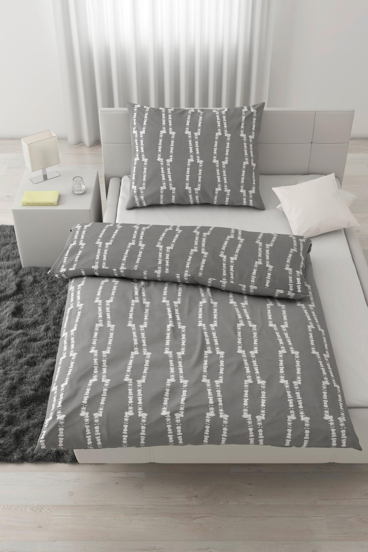 BETTWÄSCHESET LINUS - Grau, Modern, Textil (160/210cm) - Modern Living