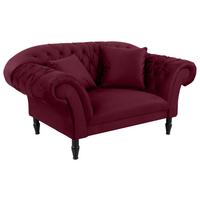 Fotelj Cupido, Rdeča - rdeča/črna, Design, tekstil/les (180/94/103cm) - MID.YOU