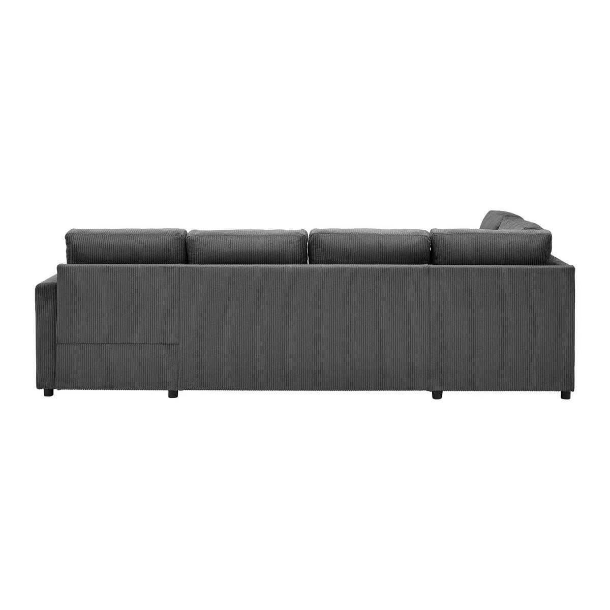 Sarokkanapé Martina - antracit, Modern, faalapú anyag/textil (204/89cm) - Mömax