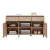 SIDEBOARD ARRAN - chêne artisan/noir, MODERN, matériau en bois (157/90/40cm) - Mömax