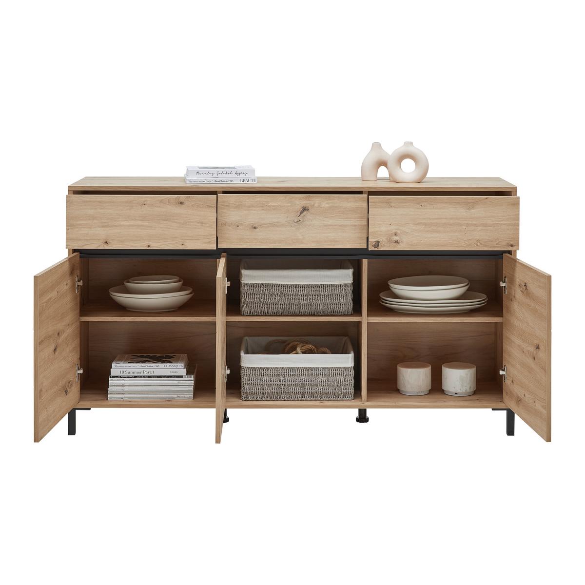 Sideboard Arran Eiche Artisan - Eiche Artisan, MODERN, Holzwerkstoff (157/90/40cm) - Mömax