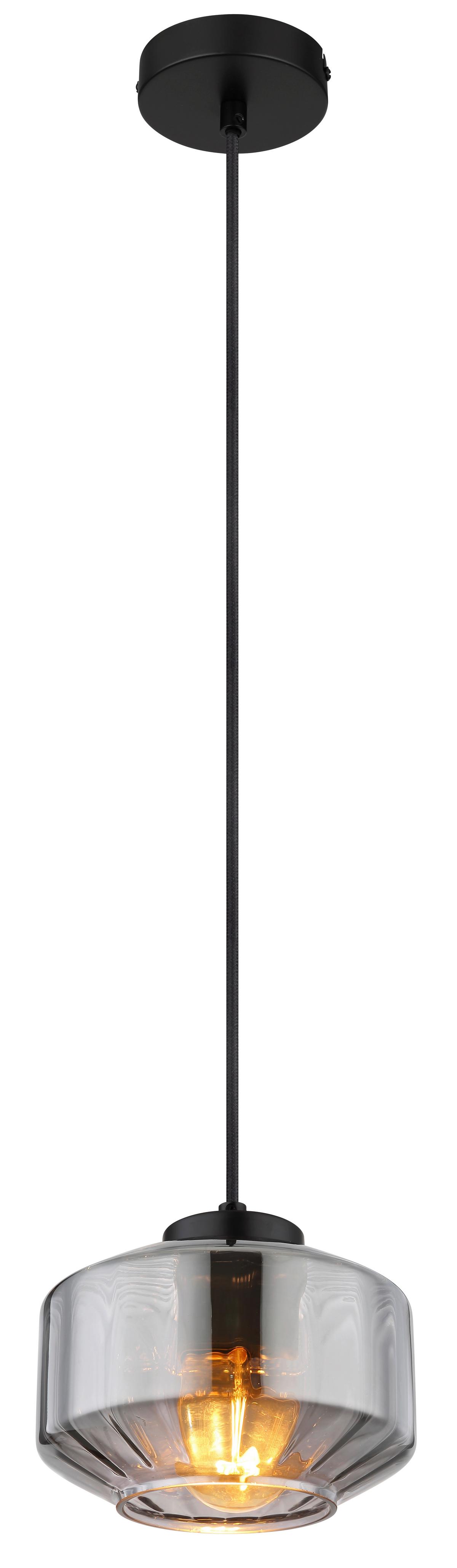 Viseča Svetilka 15547h Christiana - črna, Design, kovina/steklo (18/120cm) - Globo