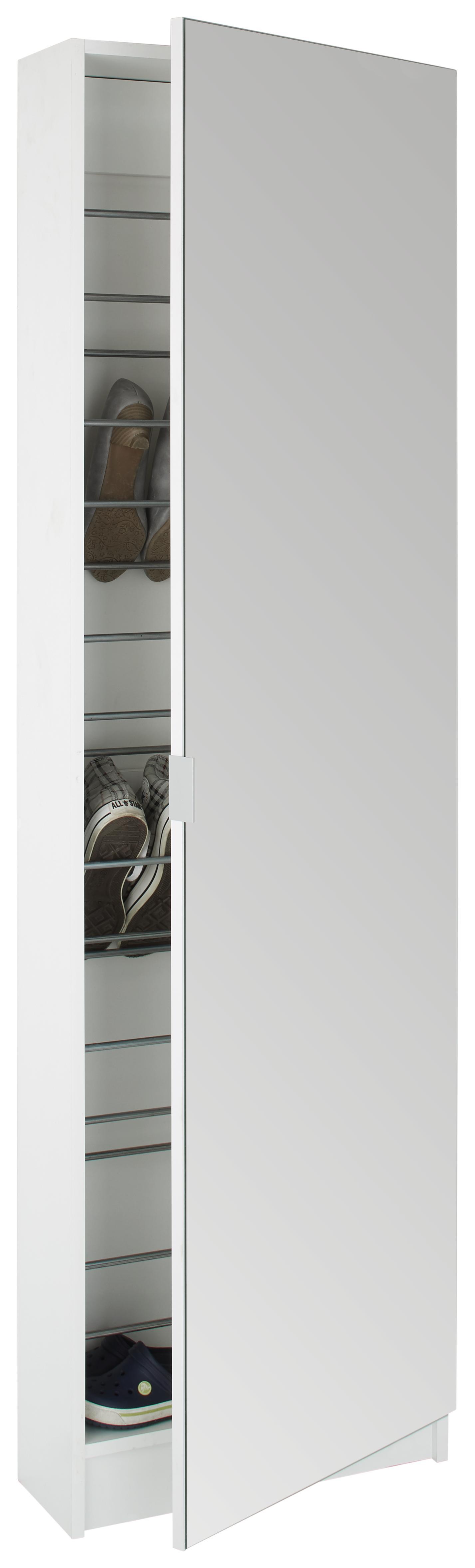 Schuhschrank in Weiß - Weiß, MODERN, Holzwerkstoff/Kunststoff (50/174/20cm)