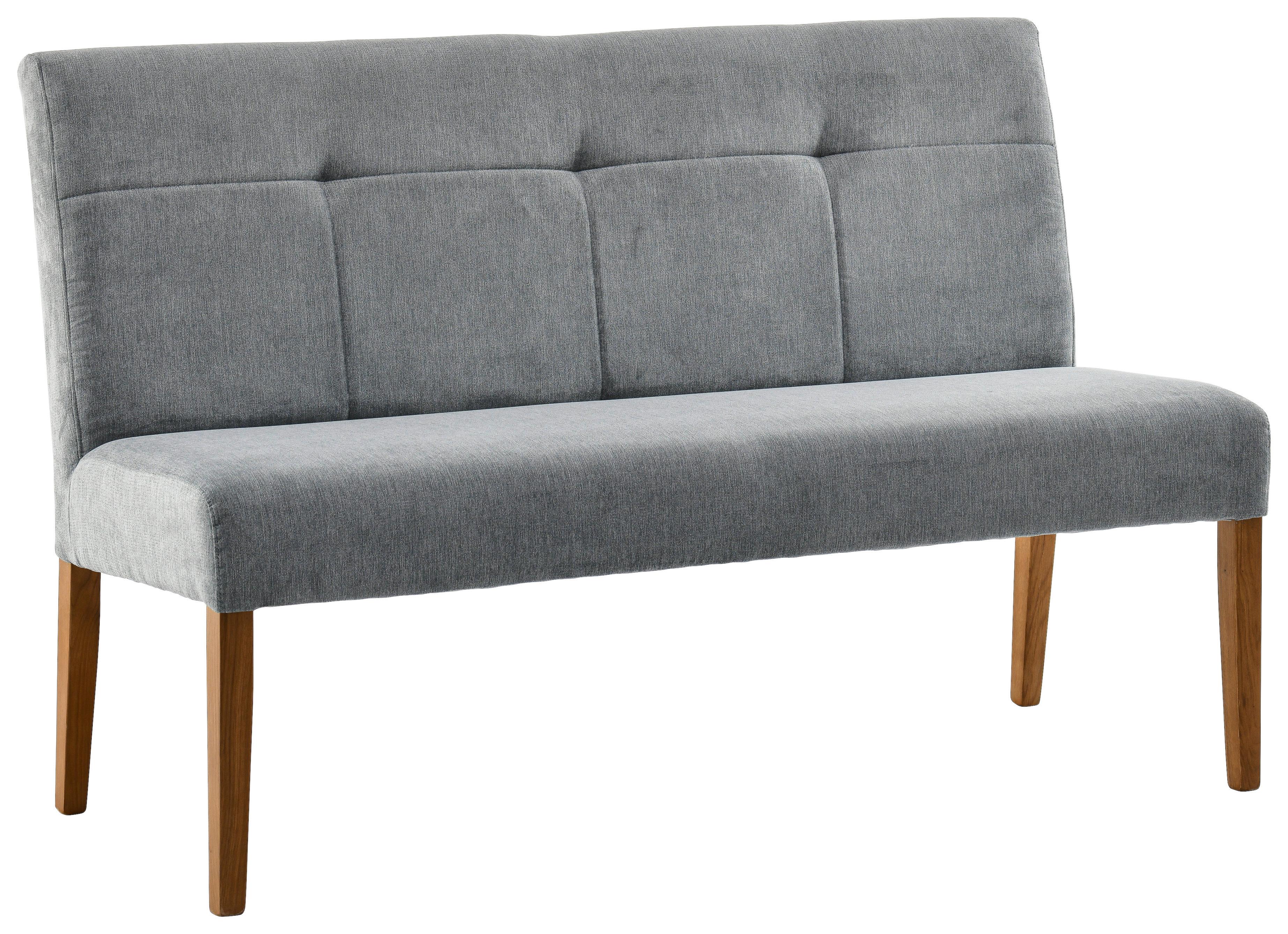 ŁAWKA DAMLA - kolor dębowy/jasnoszary, Konventionell, drewno/tkanina (140/91,5/63cm) - Cantus