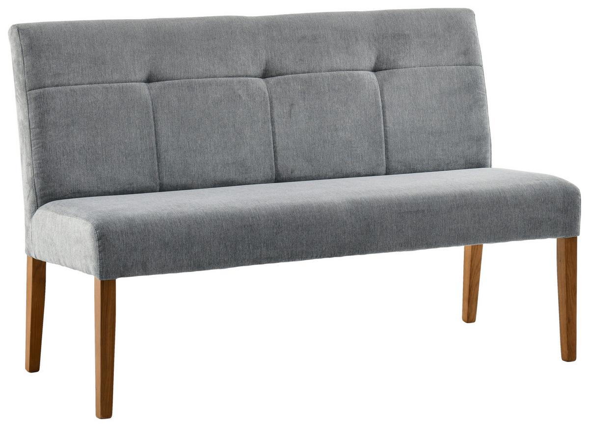 ŁAWKA DAMLA - kolor dębowy/jasnoszary, Konventionell, drewno/tkanina (140/91,5/63cm) - Cantus