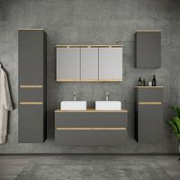 Badezimmer Cosila - Honigeiche/Weiss, Trend, Keramik/Holzwerkstoff (191cm) - MID.YOU