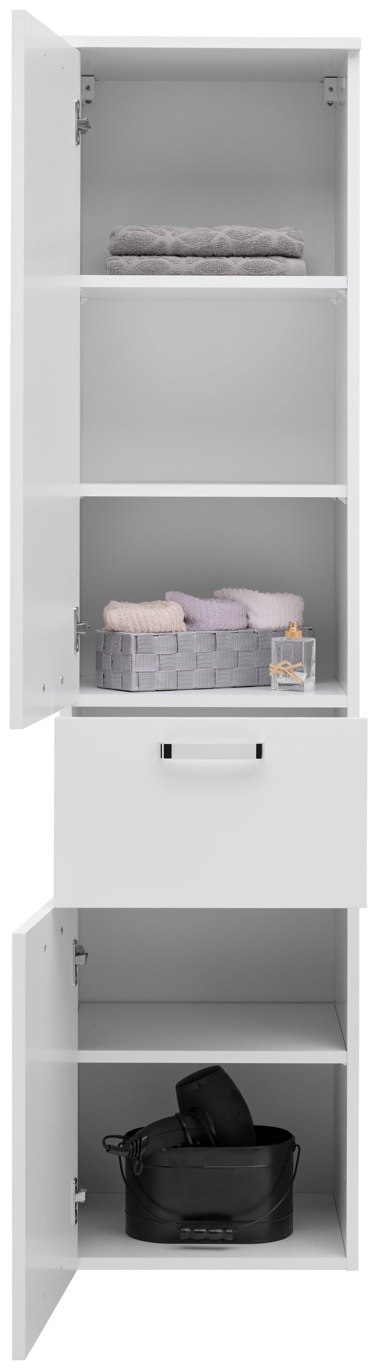 Visoki Element Fresh - bijela/boje kroma, Konvencionalno, drvni materijal/metal (40/168,5/38,5cm) - Modern Living