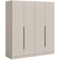 Drehtürnschrank KOPENHAGEN Kaschmir - Kaschmir/Schwarz, MODERN, Holzwerkstoff/Kunststoff (160/181/52cm) - Livetastic