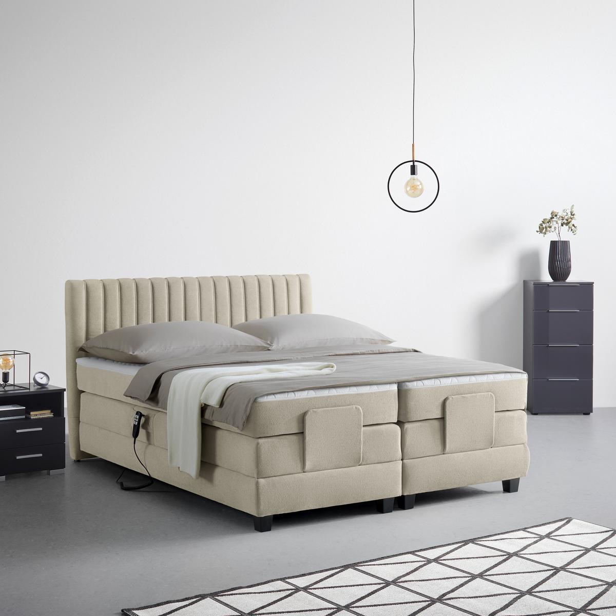 Boxspringbett Dixon Cappuccino ca. 160x200cm - Schwarz/Cappuccino, Konventionell, Holz/Holzwerkstoff (160/200cm) - Premium Living