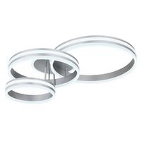 Stropna Led-svetilka Rubio, S Sijalko - siva/opal, Design, kovina/umetna masa (80/60/20cm)