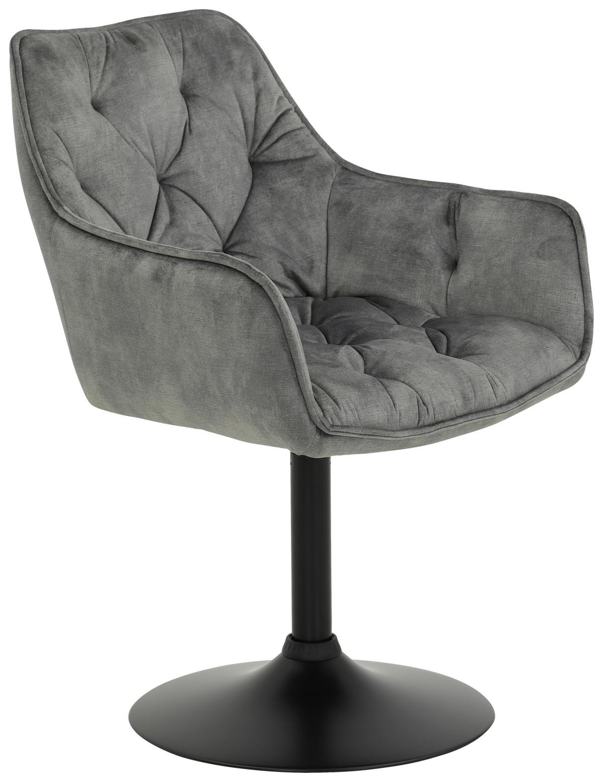 Stuhl-Set Stuhl-Set (2-teilig) in Grau - Schwarz/Grau, MODERN, Textil/Metall (49/83/62cm) - MID.YOU