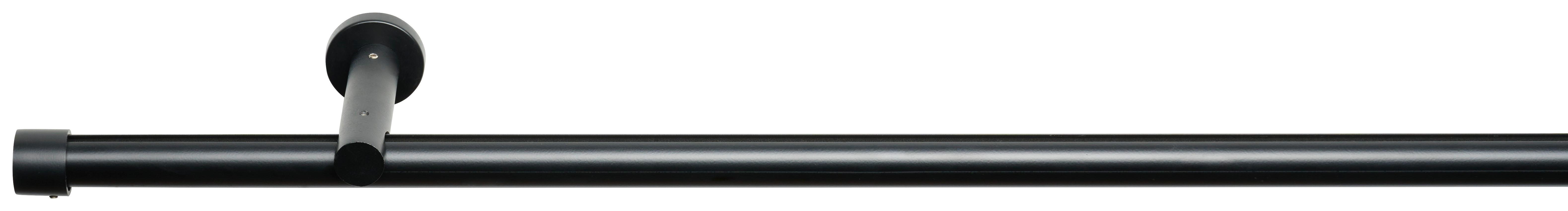 KARNISZ DRĄŻKOWY - ZESTAW PISA, 1-LFG. - czarny, Basics, metal (160cm) - Homeware