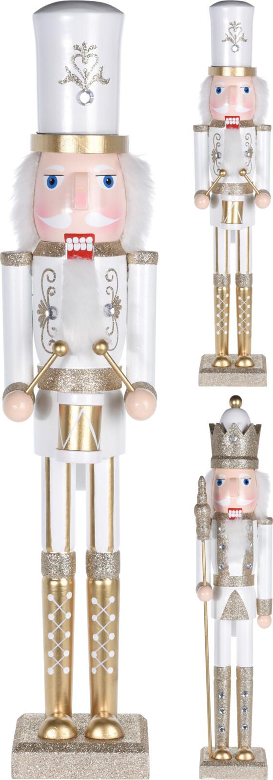 Diótörő Kb. 55cm Nutcracker - aranyszínű/ezüstszínű, fa (55cm)