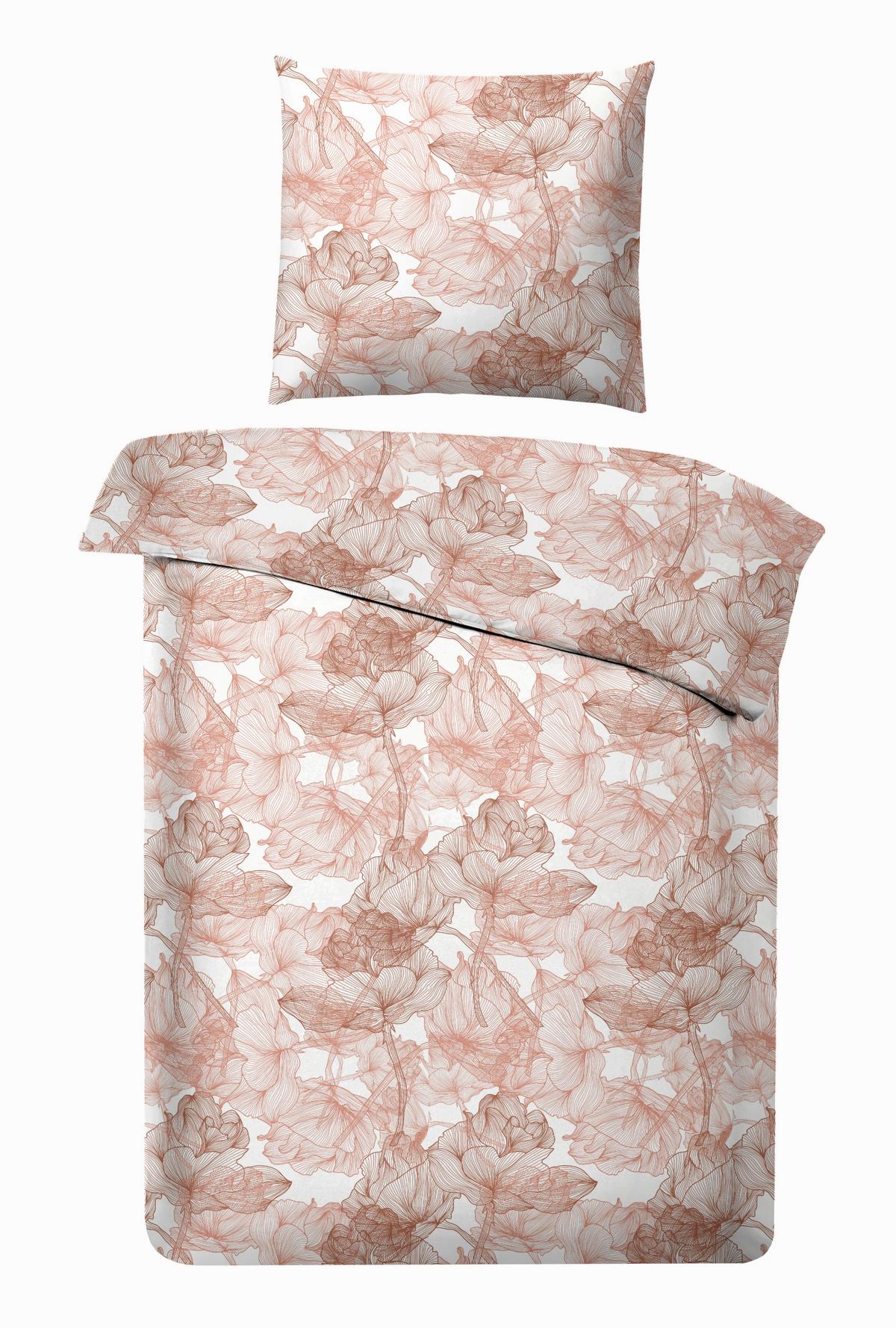 Bettwäsche Bio-Eva in Zimtfarben ca. 135x200cm - Terracotta, MODERN, Textil (135/200cm) - ecoTree