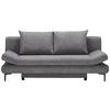 Schlafsofa in Dunkelgrau mit Bettfunktion - Dunkelgrau/Hellgrau, MODERN, Kunststoff/Textil (191/42-76/86cm) - Based