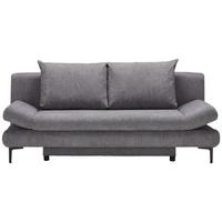 Schlafsofa in Dunkelgrau mit Bettfunktion - Dunkelgrau/Hellgrau, MODERN, Kunststoff/Textil (191/42-76/86cm) - Based