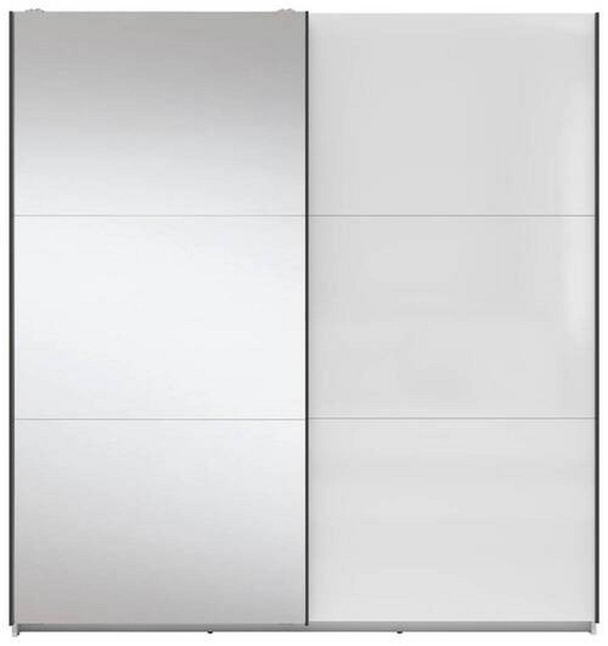 Ormar S Kliznim Vratima Tetrix - bijela visoki sjaj/prozirno, Moderno, staklo/drvni materijal (183/195,5/60cm) - Modern Living