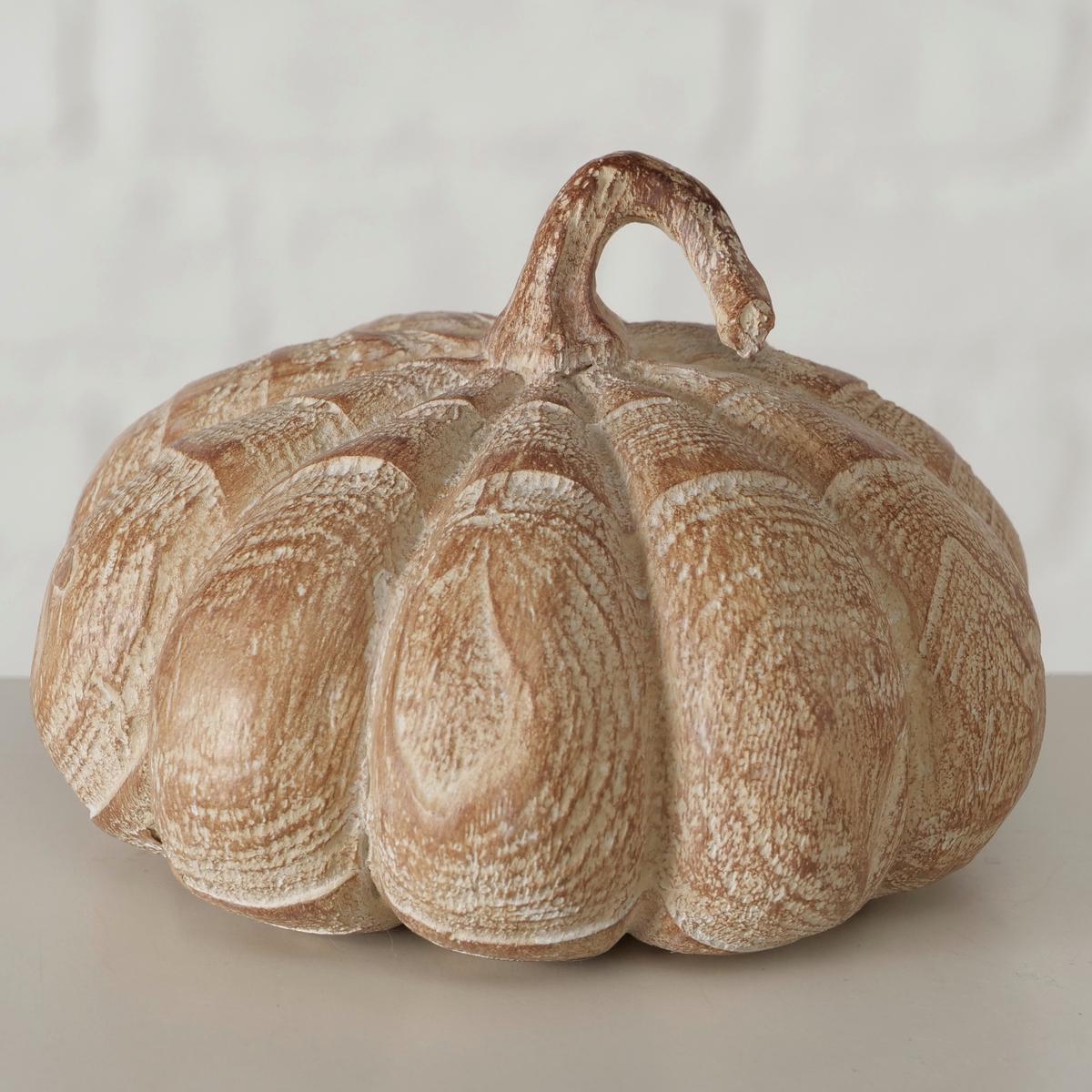 Dekokürbis Auyama I Beige - Beige, Basics, Kunststoff/Stein (10/7,3cm) - Mömax