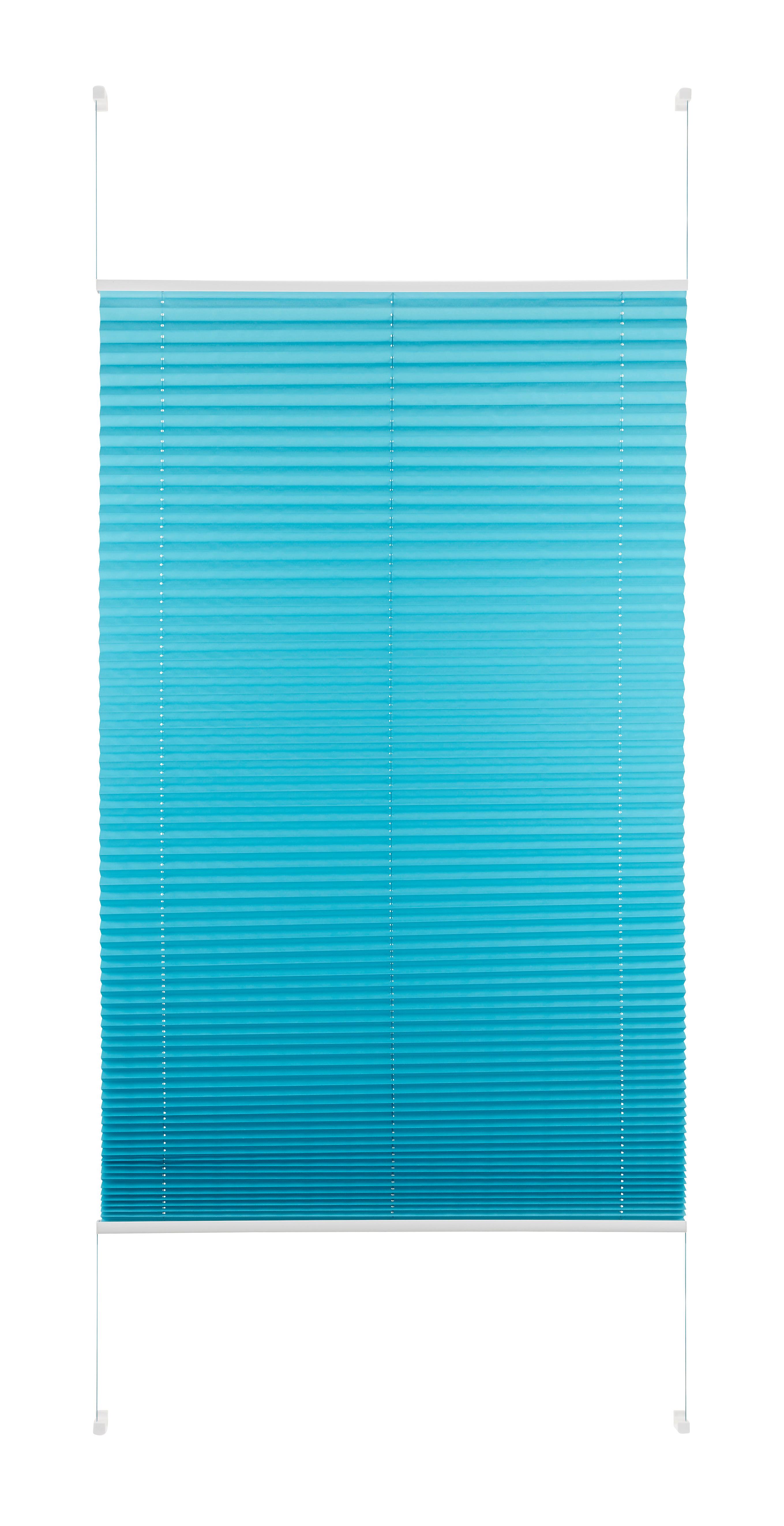 Plissee Free in Petrol ca. 90x210cm - Petrol, Textil (90/210cm) - Premium Living