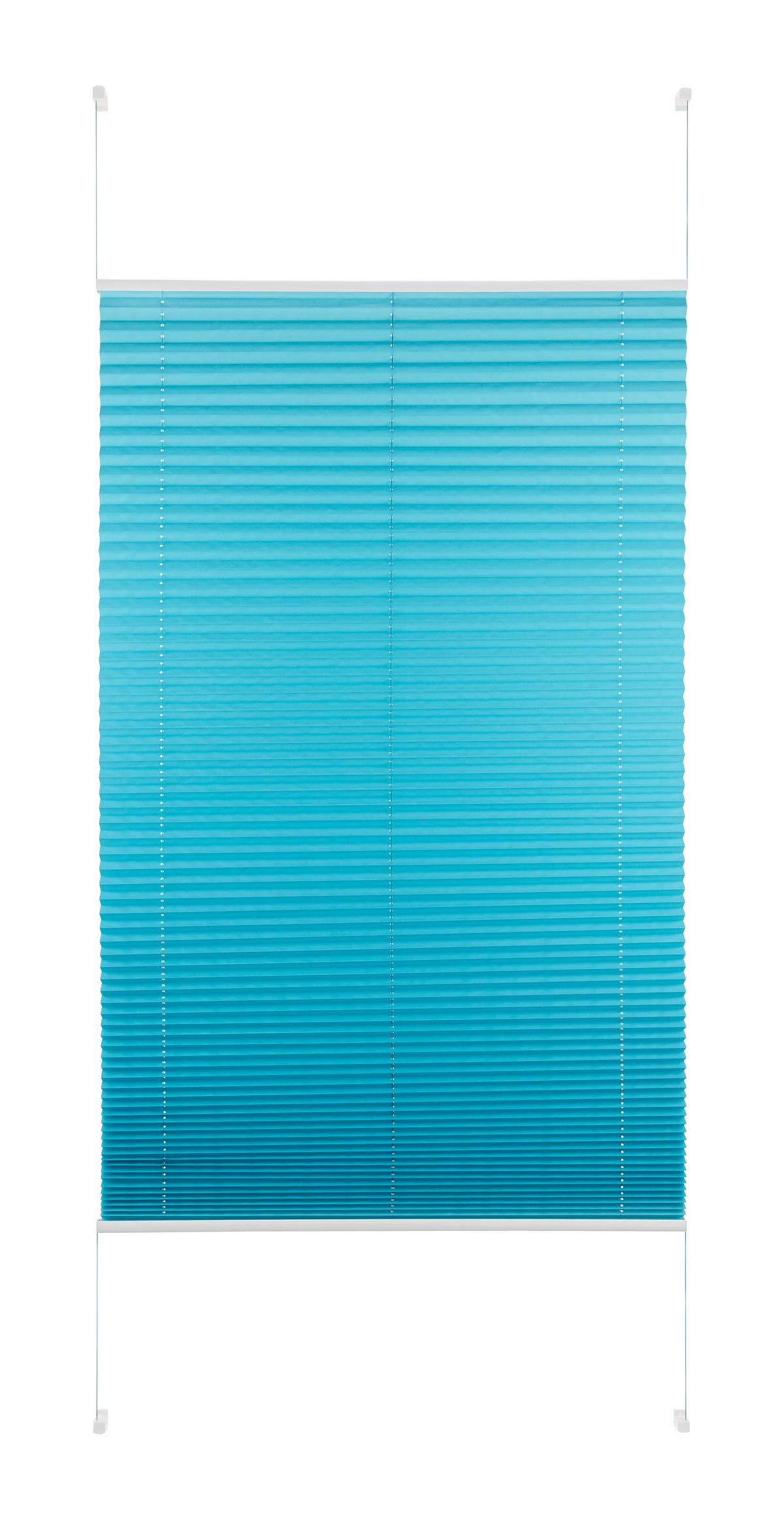 Plissee Free in Petrol ca. 90x210cm - Petrol, Textil (90/210cm) - Premium Living